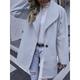 Women's Winter Long Coat Overcoat Fall Open Front Pea Coat Over Sized Windproof Warm Trench Coat Modern Style Casual Trendy Jacket Long Sleeve Black White Red Outerwear