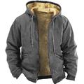 Men's Full Zip Hoodie Jacket Brown Brown 2 Gray Hooded Graphic Prints Zipper Casual Daily Holiday 3D Print Fleece Designer Thin fleece Winter Clothing Apparel Hoodies Sweatshirts Long Sleeve