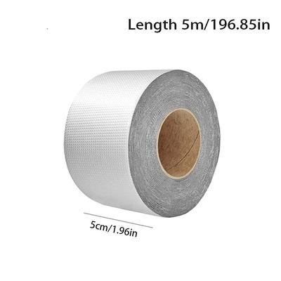 1 Roll Waterproof Tape High Temperature Resistance Aluminum Foil Thicken Butyl Tape Wall Pool Roof Crack Duct Repair Sealed Self Tape