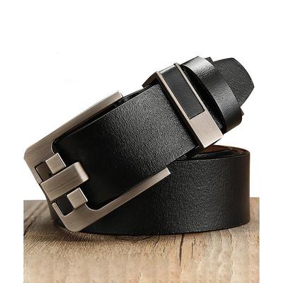 Men's Dress Belt Leather Belt Ratchet Belt Black Brown Alloy Retro Traditional Plain Daily Wear Going out Weekend
