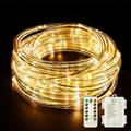 LED Rope Lights LED String Lights Outdoor Waterproof IP65 Christmas Fairy Lights 30m-300Leds 22m-200Leds 12m-100Leds 7m-50Leds 8 Modes Battery Powered Dimmable/Timer with Remote for Party