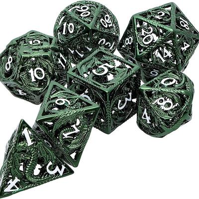 Cthulhu Metal Hollow out Dragon Dice DND Dragon and Dungeon Running Group Board Game Multi sided Numbers