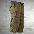 Men's Capri Cargo Shorts Cargo Shorts Hiking Shorts Zipper Pocket Leg Drawstring Plain Comfort Breathable Outdoor Daily Going out Casual Big and Tall Army Yellow Black