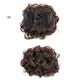 Short Messy Curly Dish Hair Bun Extension Easy Stretch Hair Combs Clip In Chignon Tray Ponytail Hairpieces - Dark Brown To Light Auburn