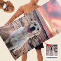 Customize Your Image Beach Towel Yoga Towel Microfiber Beach Blanket Anti Sand Towel (Single-Sided Printing)Multipurpose for Bathroom, Hotel, Gym and Spa