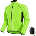 Nuckily Men's Cycling Jacket Rain Jacket Packable Waterproof Windproof UV Protection Bike Jacket Windbreaker Mountain Bike MTB Road Bike Cycling City Bike Cycling Black White Yellow Bike Wear