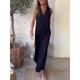 Women's Long Dress Maxi Dress Casual Dress White Dress Tank Dress Plain Fashion Basic Outdoor Daily Holiday Split Sleeveless V Neck Dress Regular Fit Black White Navy Blue Summer Spring S M L XL XXL