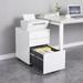 Nmkwnr Home Office Mobile File Cabinet with Lock and 3 Drawer White