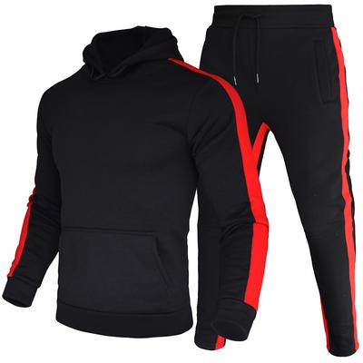 Men's Tracksuit Sweatsuit 2 Piece Street Winter Long Sleeve Thermal Warm Breathable Moisture Wicking Fitness Gym Workout Running Sportswear Activewear Stripes Black Yellow Red
