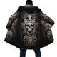 Tribal Mens 3D Shirt For Festival Blue Winter Fleece Skull Indian Streetwear Ethnic Style Vintage Men'S Coat Sports Outdoor Daily Going Fall Hoodie Long Sleeve Black Light