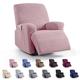 3 Seat Recliner Chair Cover for Large Reclining Chair Slipcover Seat Reversible Washable Protector with Elastic Adjustable Straps for Kids Pets