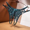 Women'S Sexy No-Take Rip-Off Bed Temptation Metal Ring Sexy Thong