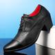 Men's Oxfords Derby Shoes Dress Shoes British Style Plaid Shoes Height Increasing Shoes Casual British Wedding Party Evening Patent Leather Height Increasing Lace-up Black White Spring Fall
