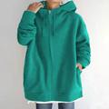 Women's Plus Size Winter Jacket Hoodie Coat Solid Color Sport Causal Long Sleeve Hoodie Regular Fall Winter Deep Purple Grass Green Black S M L XL XXL