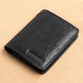 1pc Men's Genuine Leather Wallet RFID Anti-theft Brush Slim Short Wallet Multifunction Trifold Wallet Vintage Oil Wax Credit Card Wallet Give Gifts To Men On Valentine's Day