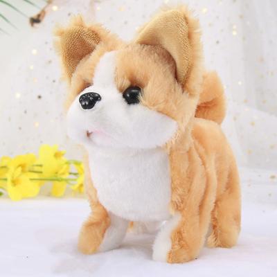 Interactive Plush Puppy Toy–Electric Simulation Animal Plush Pet Dog Little White Rabbit Bouncing And Making Sounds Cute Pet Teddy Dog Husky Wagging Its Tail