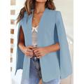 Women's Blazer Suit Formal Office Business Jacket Wedding Party Outfit Spring Warm Fashion Outerwear Long Sleeve Fall Light Blue S