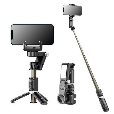 Desktop Gimbal Selfie Stick Tripod Stabilizer with Light Remote Following Foldable for Smartphone iPhone 13 Xiaomi for Video Q18