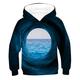 Kids Boys Hoodie Long Sleeve 3D Print Graphic Green Blue Gray Children Tops Spring Fall Cool Daily 3-12 Years