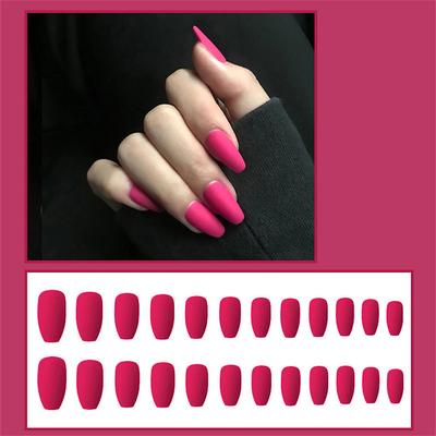 Sensual Scrub Ballet Nail Matte Coffin Nail Wear Nail Nail Piece Trapezoidal Fake Nail Finished Product