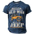 Car Old Man Men's Casual Street Style 3D Print T shirt Tee Sports Outdoor Holiday Going out T shirt Black Blue Brown Short Sleeve Crew Neck Shirt Spring Summer Clothing Apparel S M L XL 2XL