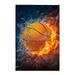 Hidove Poster Decorative Painting Wall Posters Basketball Ball in Fire and Water 60x90cm Art Picture Print Modern Family Bedroom Decor Posters