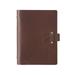 KISSKI H Olvido A7 Binder 6 Ring Refillable Notebook Genuine Leather Travel Journal Notebook 5.7x4in Small Pocket Writing Notebook Gifts for Women/Men Leather Planner Binder Organizer Brown