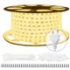 LED Strip Light Plug in Outdoor Waterproof IP67 AC220V 4040 LED Strip Light Diode Tape Holiday Decorative Light LED String with 60led / m with EU Plug