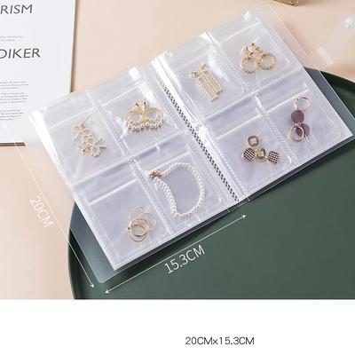 Jewelry Storage Box Ear Studs Anti Oxidation Ring Hand Ornament Transparent Dustproof Storage Bag Necklace Jewelry Book Sealed Bag