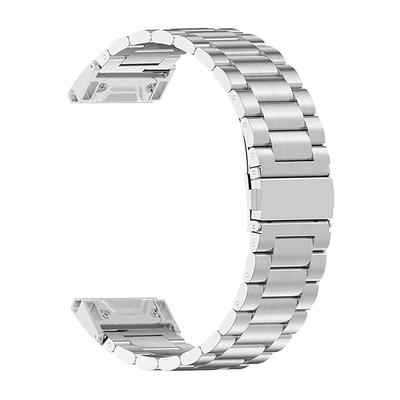 Watch Band for Garmin Marq Descent G1 Fenix 7/6/5 Plus Pro Sapphire Solar Forerunner 955/945/935/745 Solar Fenix 7X / 6X / 5X / 3/3HR Plus Pro Sapphire Solar Stainless Steel Replacement Strap 20mm
