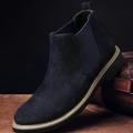 Men's Boots Suede Chelsea Boots Dress Shoes Daily Booties / Ankle Boots Black Blue Khaki Summer Winter