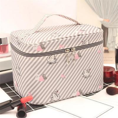 Men's Women's Handbag Makeup Bag Cosmetic Bag Toiletry Bag Polyester Party Travel Large Capacity Breathable Durable Cartoon Pink-Black Pink cherry Blue star