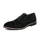 Men's Oxfords Derby Shoes Suede Shoes British Style Plaid Shoes Comfort Shoes Casual British Daily Office Career Suede Lace-up Black Gray Spring Fall