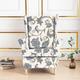 Spandex Armchair Cover for Strandmon Chair, anti-Scratch Stretch Wingback Chair Slipcover, Jacquard Wing Back Chair Cover Removable Machine Washable