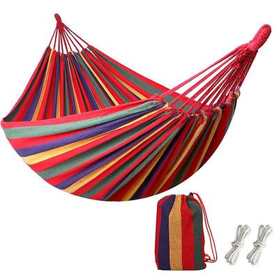 Outdoor Garden Camping Hammock With Tree Straps For Hanging, Durable Hammock Holds Up To 450lbs, Portable Hammock With Travel Bag Perfect For Outdoor/Indoor Patio Backyard Camping