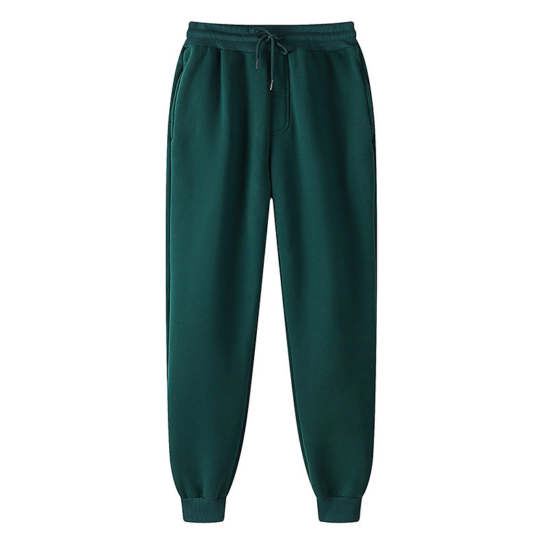 Men's Sweatpants Joggers Jogging Pants Sports Pants Elastic Waist Plain Comfort Warm Casual Daily Classic Style Plus velvet Black White Micro-elastic
