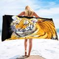 1PC Large Thick Bath Shower Towels 3D White Tiger Design Cotton Beach Towel for Women Men Travel Swimming Yoga Blanket