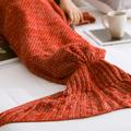Simple Mermaid Blanket Mermaid Tail Knitted Blanket Throw Blanket For Baby personalized baby blankets