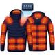 21 Zone Heating Electric Heated Jacket USB Charging(No Battery) Self Heating Vest Winter Outdoor Sports Waterproof Windproof Heated Vest