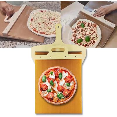 Sliding Pizza Peel - Pala Pizza Scorrevole, The Pizza Peel That Transfers Pizza Perfectly Non-Stick, Pizza Peel Shovel With Handle, Dishwasher Safe Pizza Peel, Accessory for Pizza Ovens
