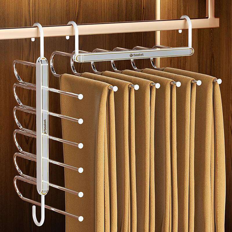 Folding Pant Rack Telescopic Multi-functional Pant Hanger Home Hanging Pant Special Pant Clip Wardrobe Storage Artifac