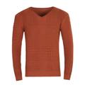 Men's Pullover Sweater Jumper Cable Knit Sweater Ribbed Knit Knitted Plain V Neck Keep Warm Casual Daily Wear Vacation Clothing Apparel Fall Winter caramel Black M L XL