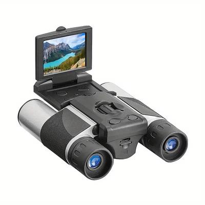 Outdoor HD Powerful Binoculars Screen Video Photo Recorder Telescope Zoom 12X Digital Telescope 39370.08inch Portable Travel Camping Battery Capacity 39370.08inchAh No TF Card.