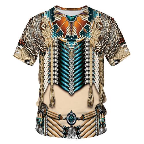 American Indian Native American T-shirt Anime 3D Retro 3D Mixed Color For Men's Unisex Adults' Carnival 3D Print