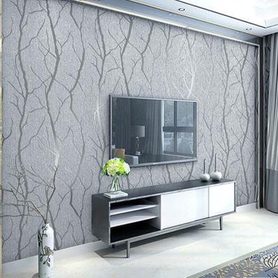 Cool Wallpapers Textured Wallpaper Wall Mural Modern 3D Wallpaper Thick Non-Woven Imitation Deerskin Deep Embossed Curve Pattern Wall Covering Sticker Film Modern Tree Non Woven Home Decor 531000cm