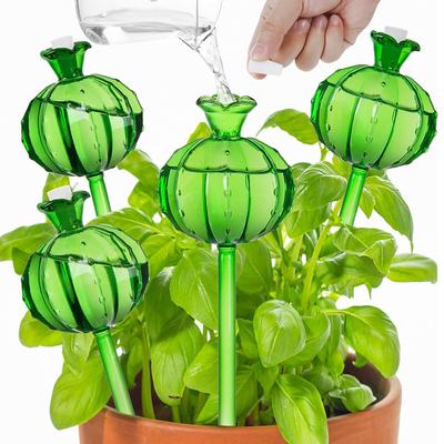 2pcs Plant Watering Globes Hand-Blown Plant Watering Devices, Self Watering Globes Watering Globes for Indoor Plants Cactus Plant Watering Bulbs