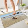 Beach Bath Mat Non-slip Digital Printing Floor Mat Modern Bath Mats Nonwoven / Memory Foam Novelty Bathroom