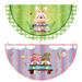 Easter Flag 2pcs Easter Rail Flags Easter Fan-shaped Flag Happy Easter Flag Decorations