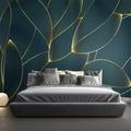 3D Mural Wallpaper Wall Stickers Leaves Abstract Outline Picture Suitable For Hotel Living Room Bedroom Art Deco