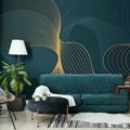 Cool Wallpapers 3D Abstract Mural Wallpaper Wall Mural Wall Stickers Leaves Abstract Outline Picture Suitable For Hotel Living Room Bedroom Art Deco